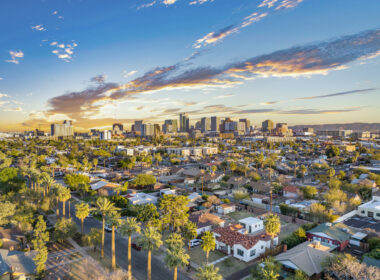 Phoenix, Arizona, USA Downtown Skyline Aerial