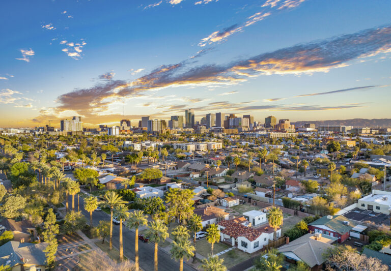 Phoenix, Arizona, USA Downtown Skyline Aerial