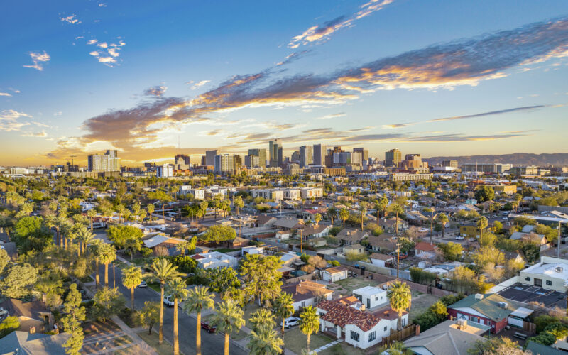 Phoenix, Arizona, USA Downtown Skyline Aerial